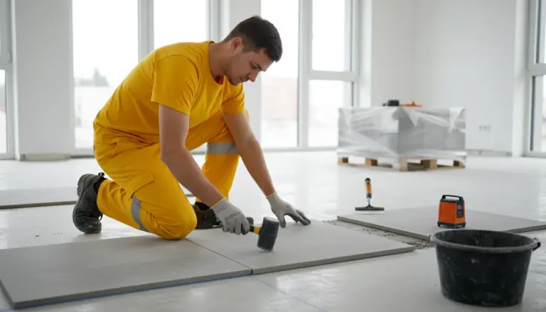 Concrete tile installation