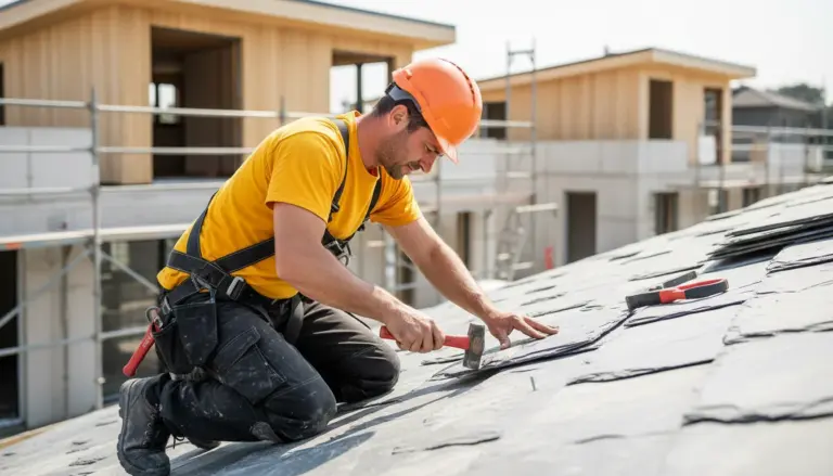Slate roofing installation