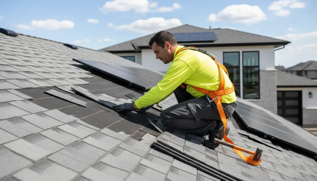 Chantilly Roofing wind damage repair (shingle blow-off) services - Chantilly