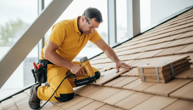 Wood shingle installation